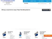 Tablet Screenshot of paperplatemakingmachine.net